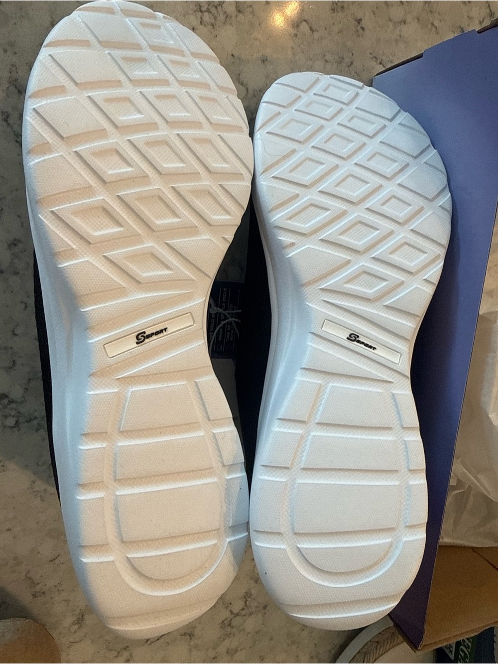 Skechers Black and White Slip-On Athletic Sneakers - Picture 6 of 6